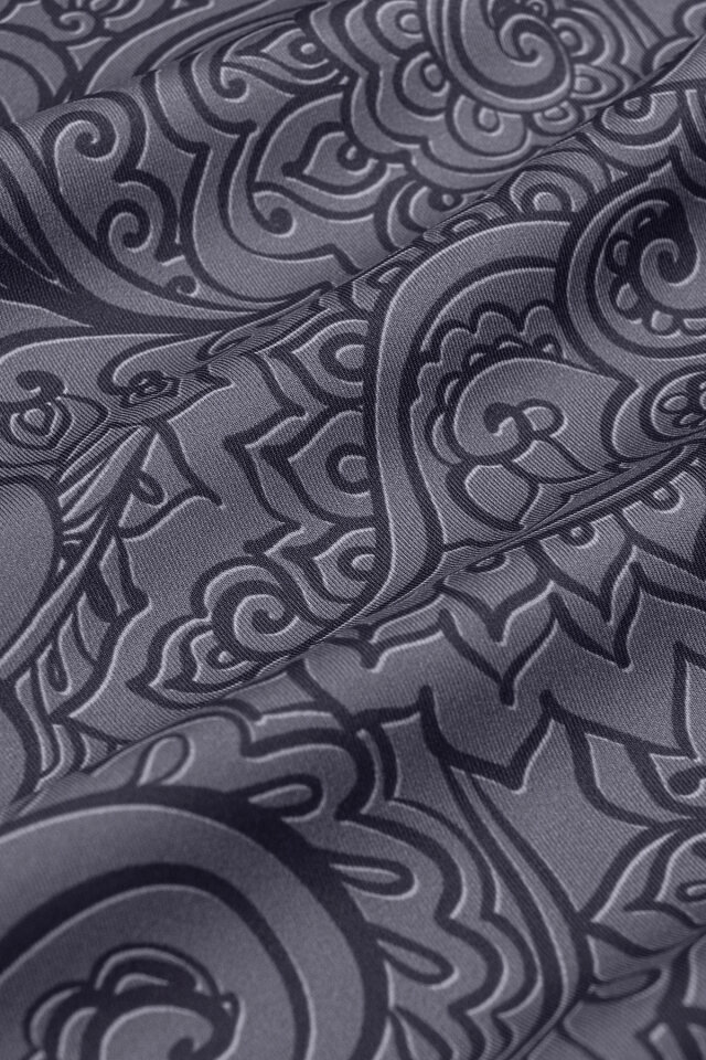 Smoke Art Pattern Twill Silk Scarf - 4