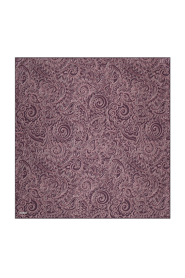 Damson Art Pattern Twill Silk Scarf 