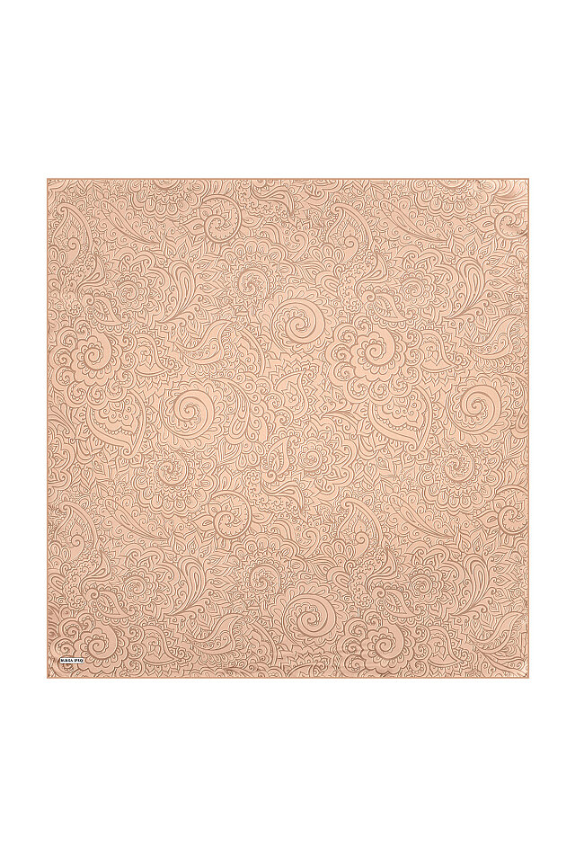 Salmon Art Pattern Twill Silk Scarf 