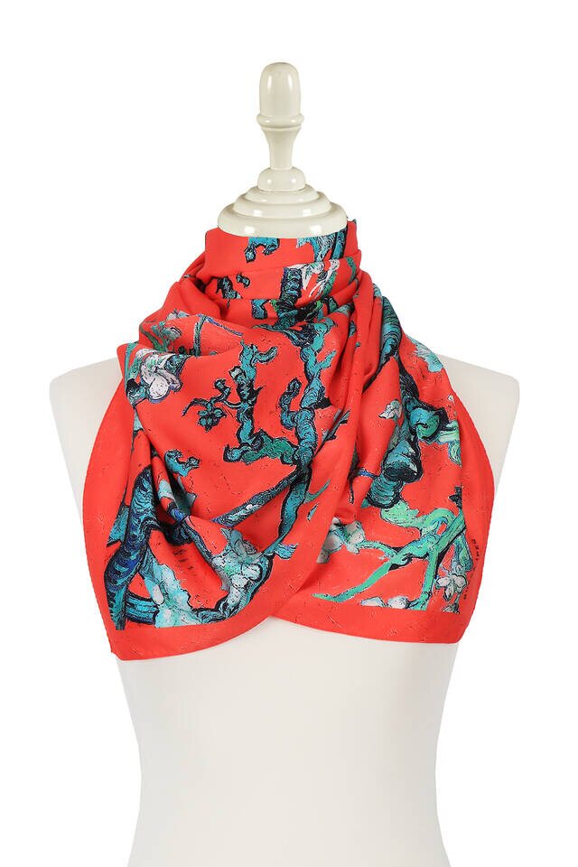 Narçiçeği Badem Çiçeği İpeksi Fular - 2