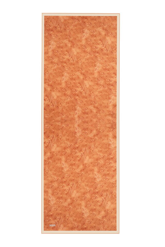 Bakır Fırça Desen İpek Şal - 4