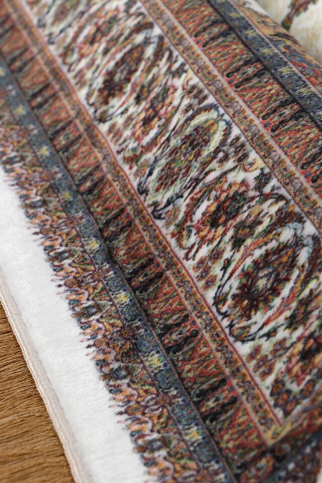 Krem Bambu Halı Seccade - 2