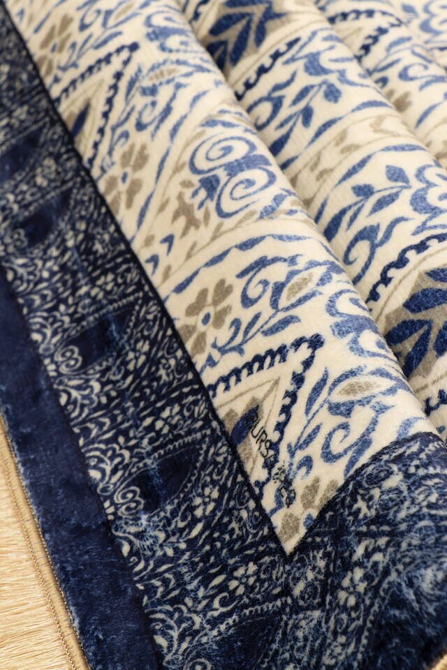 Lacivert Bambu Halı Seccade - 2