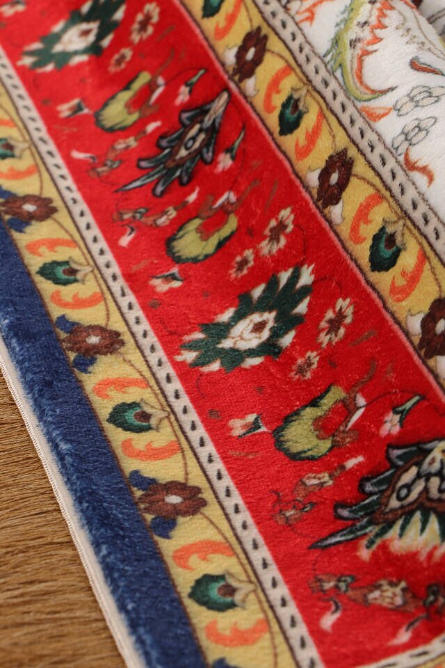 Lacivert Bambu Halı Seccade - 2