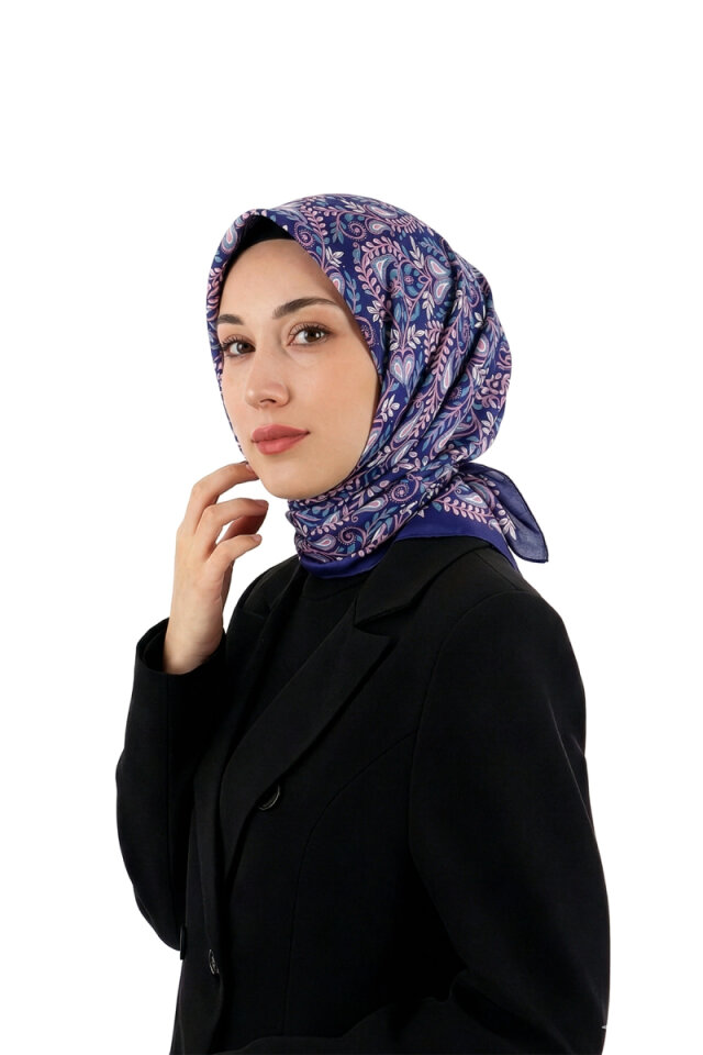 Saks Başak Desen Twill İpek Eşarp 