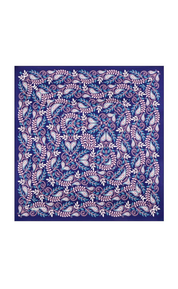 Saks Virgo Pattern Twill Silk Scarf - 2