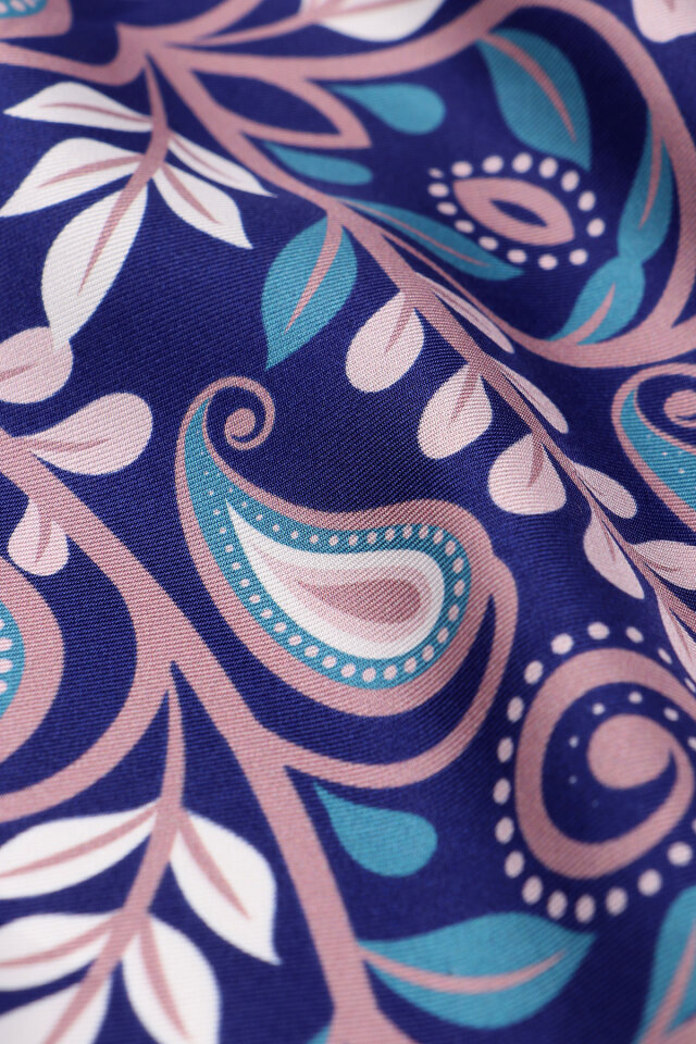 Saks Virgo Pattern Twill Silk Scarf - 3