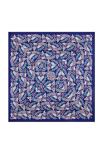 Saks Virgo Pattern Twill Silk Scarf 