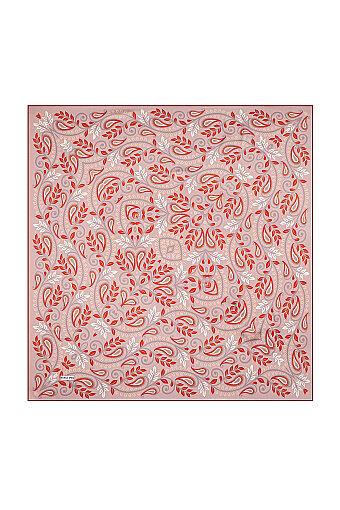 Dark Powder Spike Pattern Twill Silk Scarf 