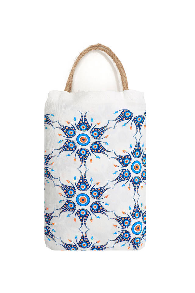 Turkuaz Gold Baskılı Küçük Nazar Desen Peştemal - 3