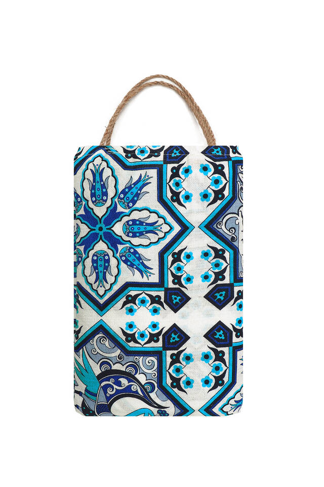 Turkuaz Mavi Baskılı Tavuskuşu Desen Peştemal - 3