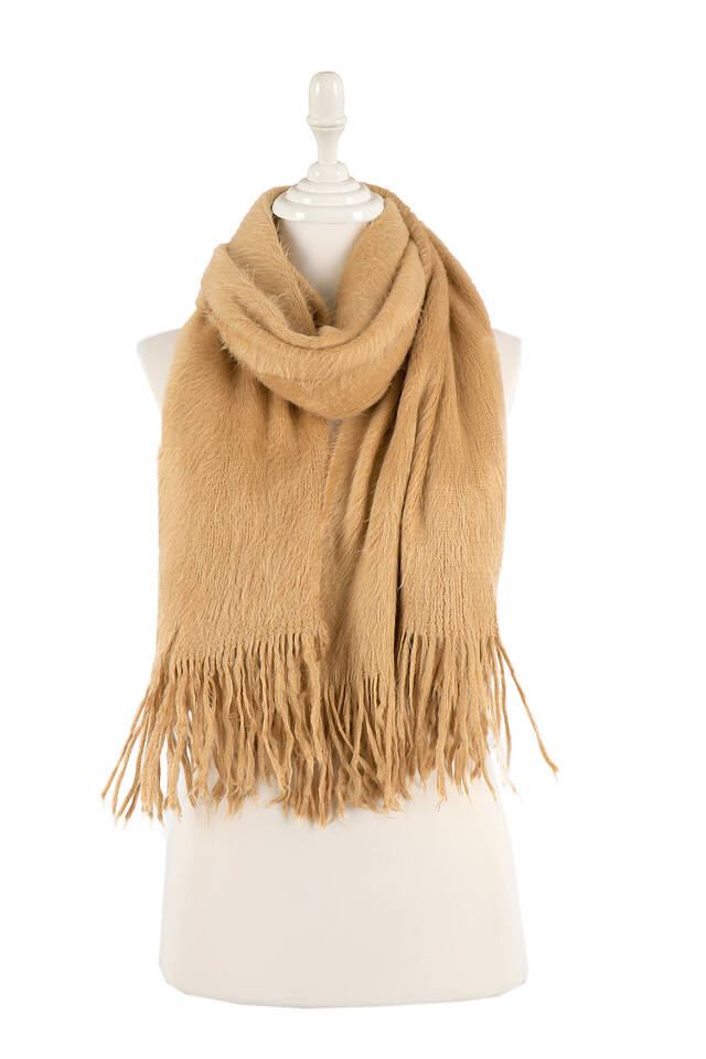Beige Angora Shawl - 3