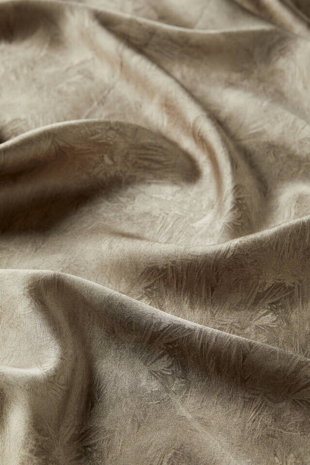 Beige Brush Silk Square Scarf - 3
