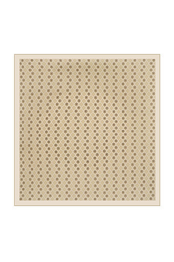 Beige Monogram Silk Square Scarf 