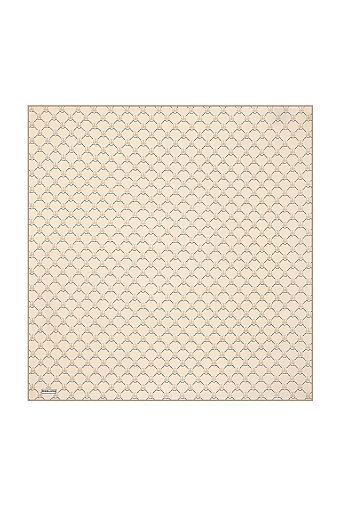 Bej Kelebek Monogram Twill İpek Eşarp 