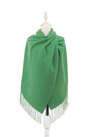 Benetton Green Double Sided Winter Shawl 