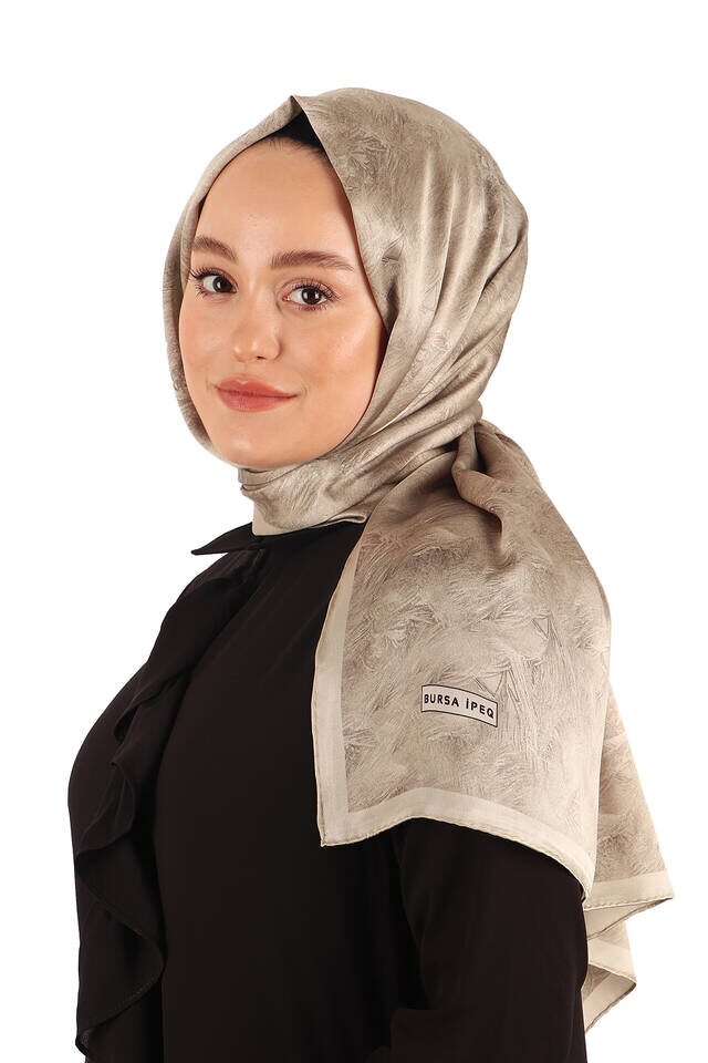 Taş Fırça Desen İpek Şal - 3
