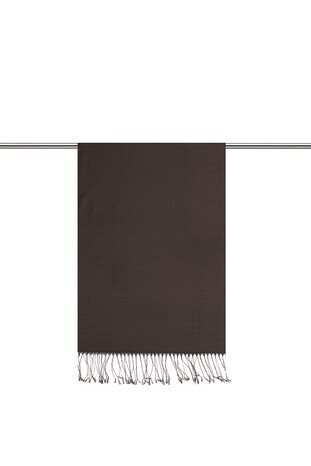 Bitter Brown Silk Look Scarf 