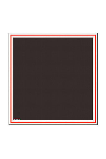 Black Bordered Plain Silk Pocket Square 