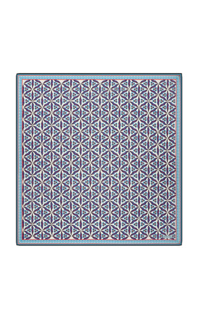 Black Çintemani Pattern Soft Square Scarf 