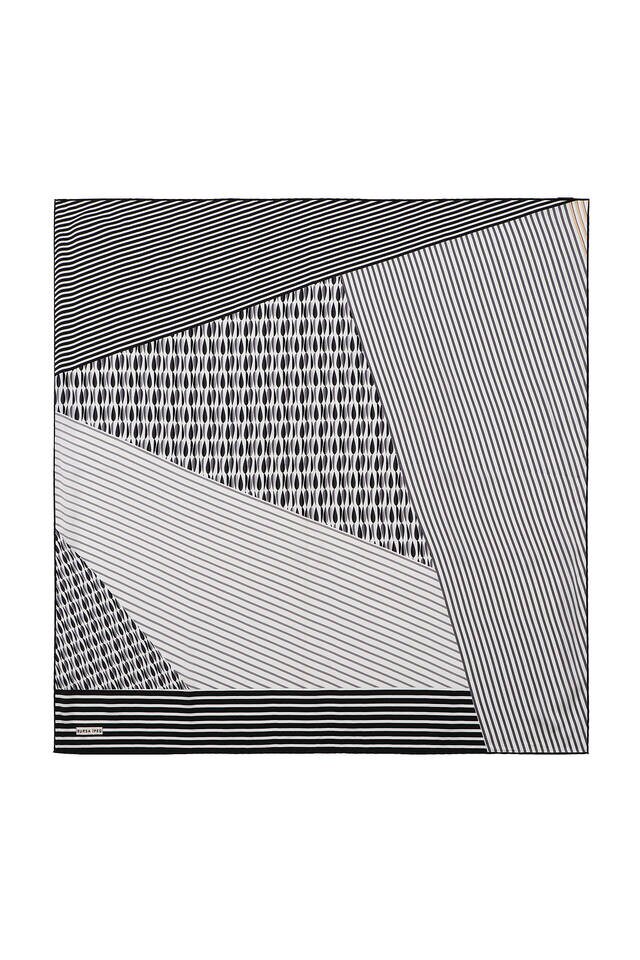 Black Drop Sura Silk Square Scarf - 2