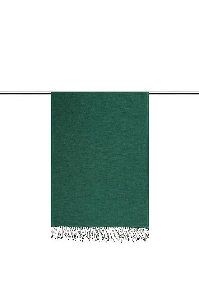 Black Emerald Silk Look Scarf - Bursa İpek