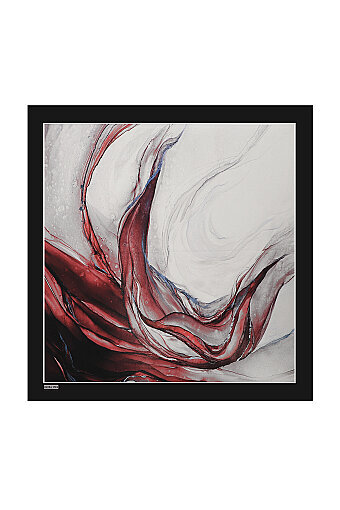 Black Granite Pattern Sura Silk Square Scarf 