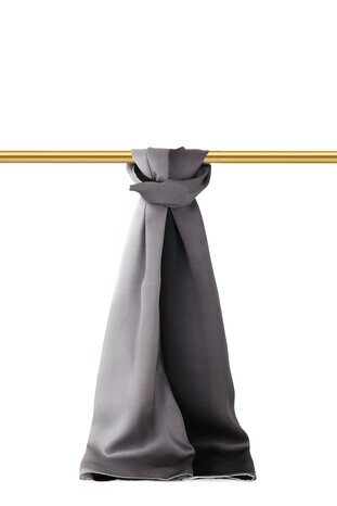 Black Gray Gradient Silk Scarf 