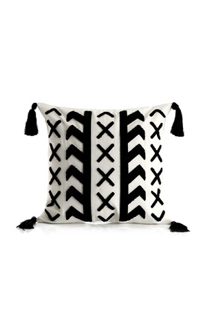 Black Punch Throw Pillow 