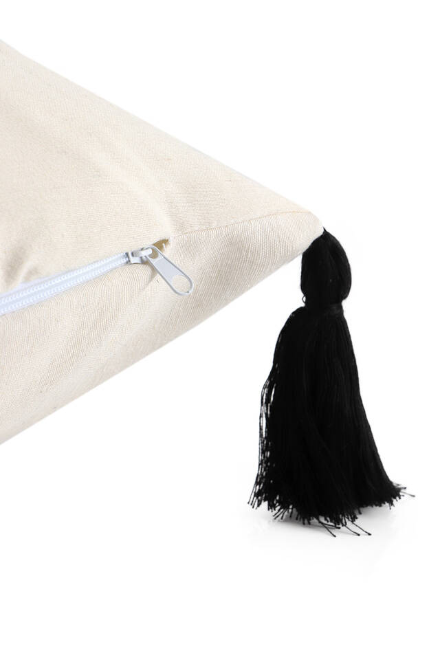 Black Punch Throw Pillow - 3