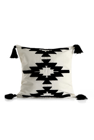 Black Punch Throw Pillow 