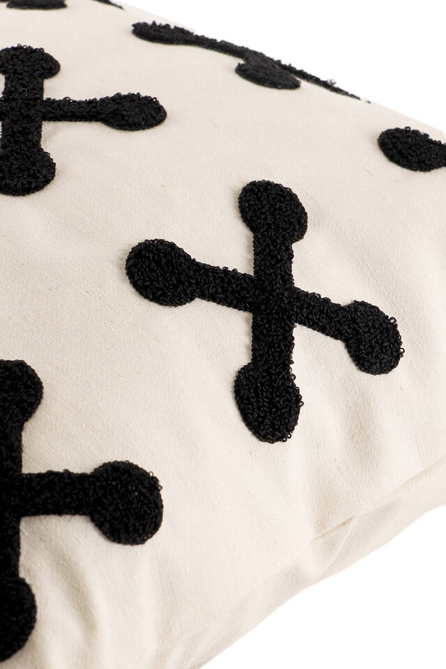 Black Punch Throw Pillow - 2