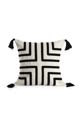 Black Punch Throw Pillow 