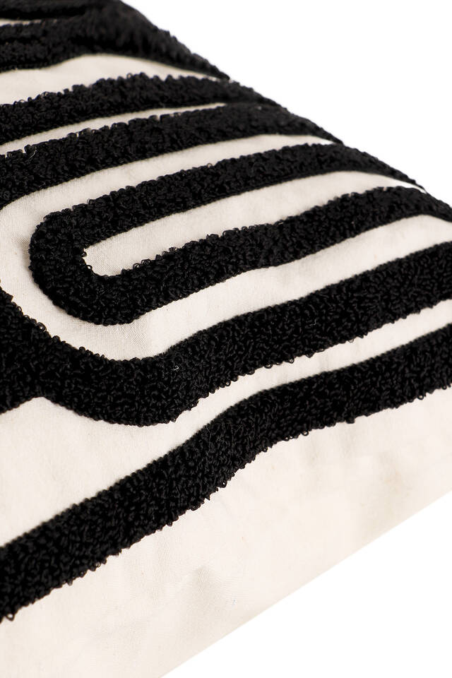 Black Punch Throw Pillow - 2