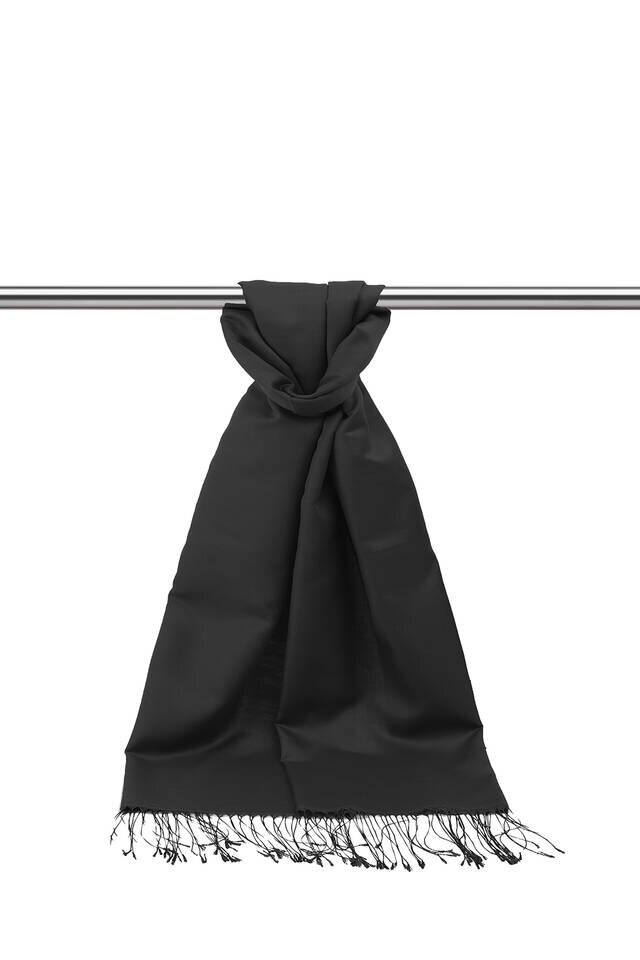 Black Silk Look Scarf 
