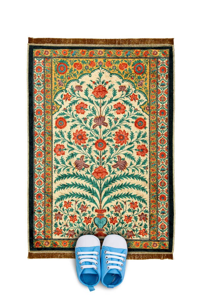 Black Velvet Children's Prayer Rug 