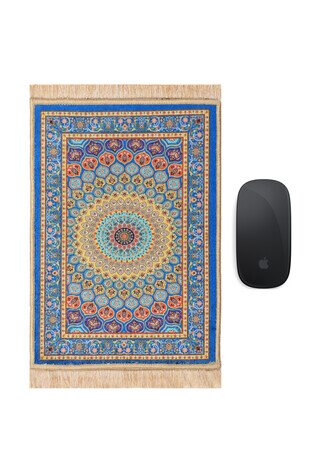 Blue Decorative Small Carpet Mousepad 