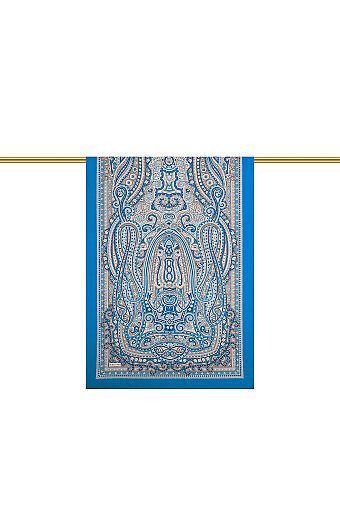Blue Marrakesh Pattern Sura Silk Scarf 