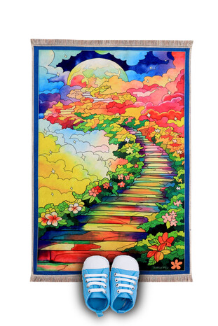 Blue Sky Velvet Children's Prayer Mat And Play Mat 