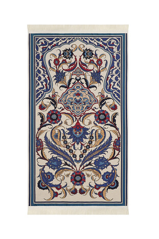 Blue Tile Pattern Tapestry Prayer Rug 