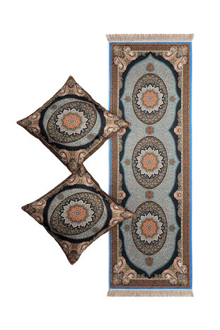 Blue Velvet Runner Set 