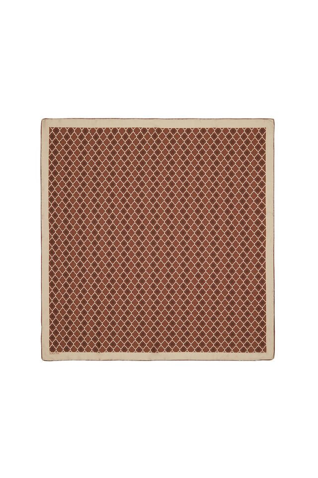 Brown Monogram Silk Square Scarf 