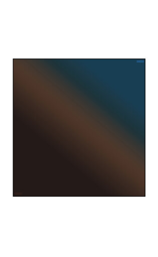 Brown Petrol Blue Gradient Twill Silk Square Scarf 