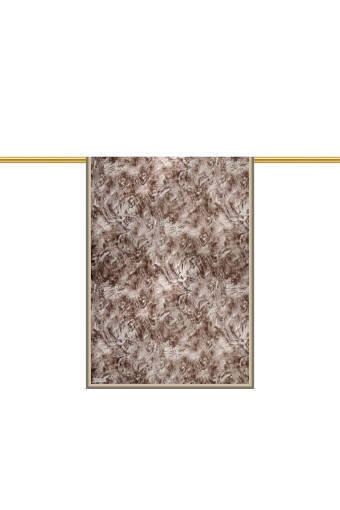 Brown Brush Pattern Twill Silk Shawl 