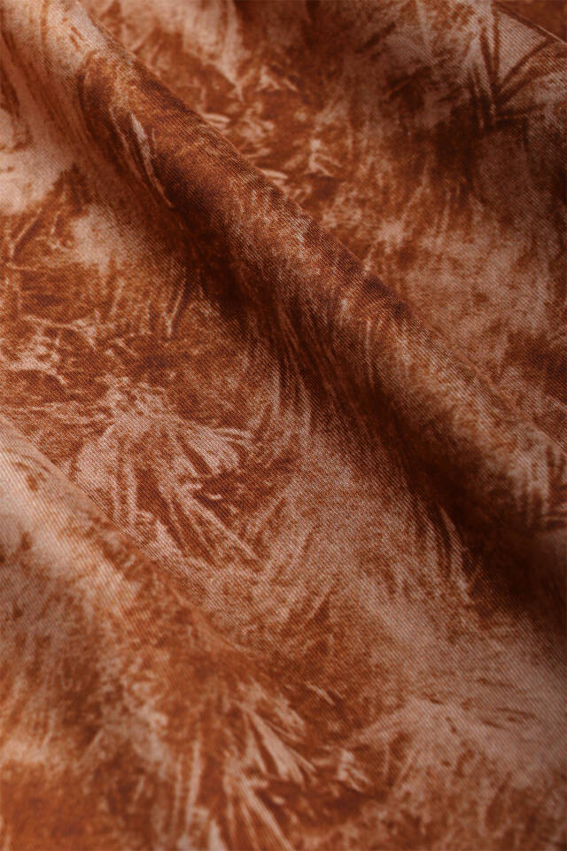 Copper Brush Pattern Twill Silk Shawl - 5