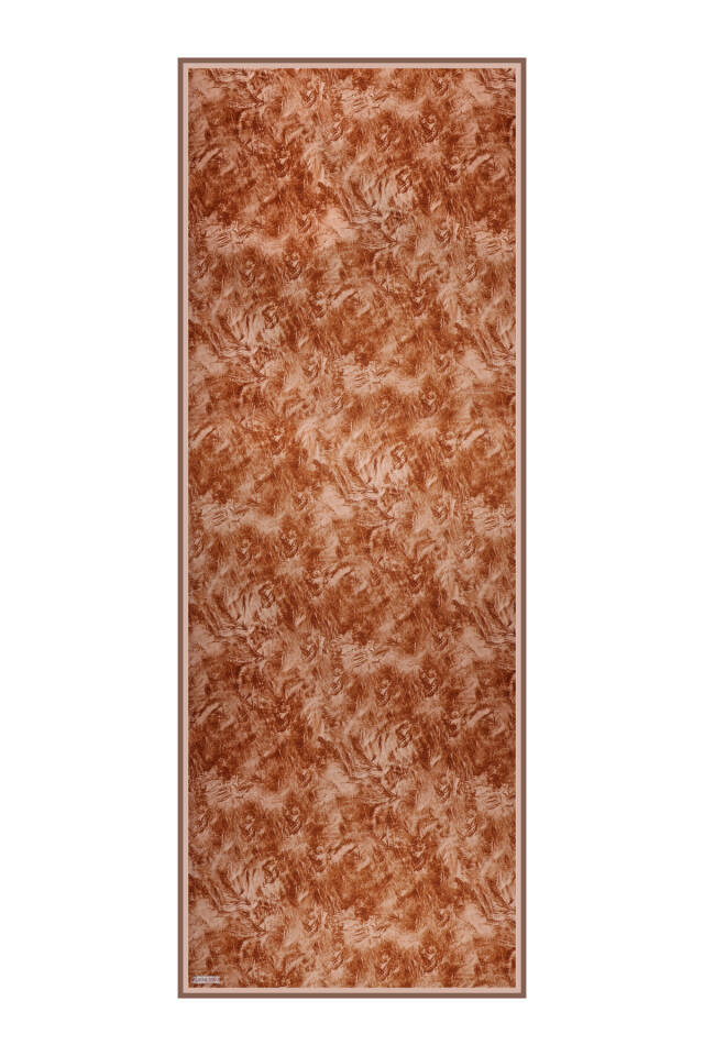 Copper Brush Pattern Twill Silk Shawl - 4