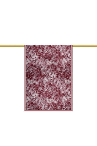 Burgundy Brush Pattern Twill Silk Shawl 