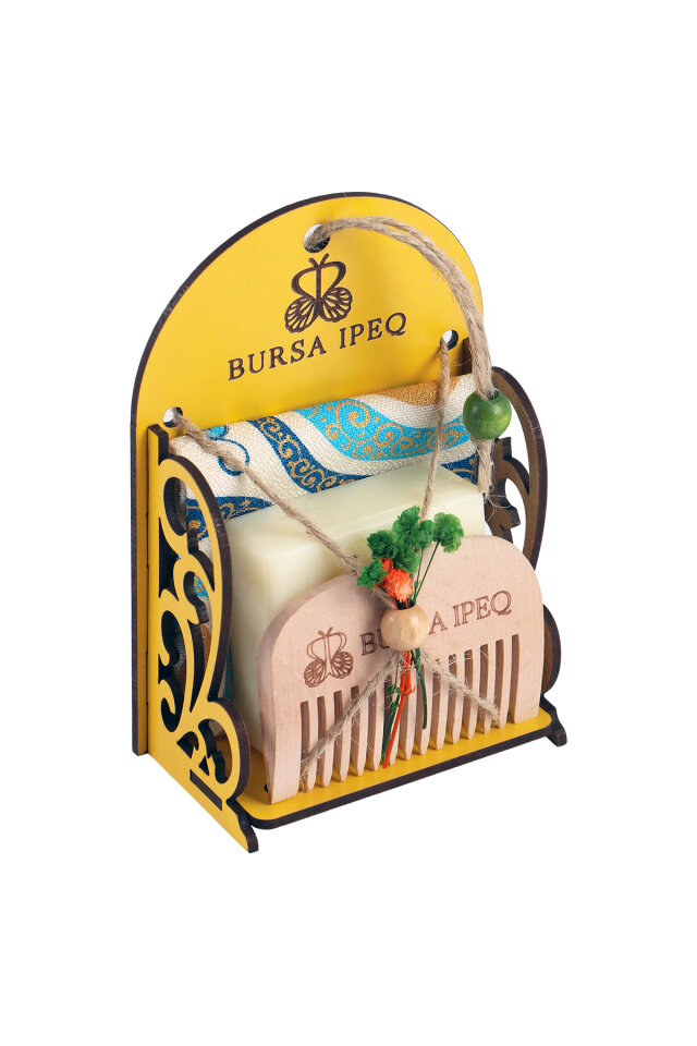 Büyük Nazar Boncuğu Desen Hediyelik Hamam Seti - Bursa İpek