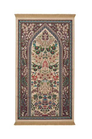 Camel Velvet Carpet Prayer Rug 