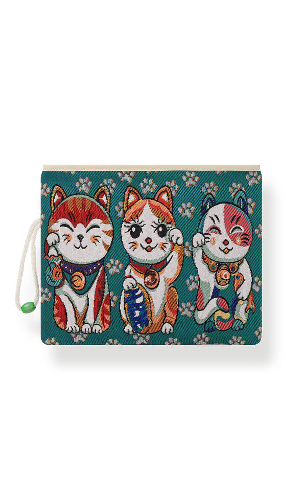 Cat Pattern Tapestry Handbag - Bursa İpek